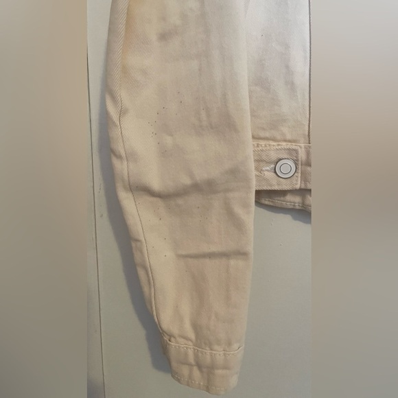London Rag Distressed Denim Cream Jacket - Picture 3 of 5